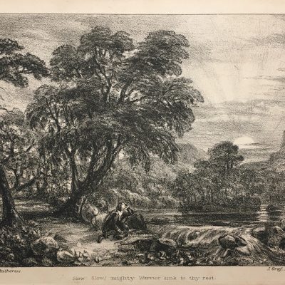 a print of an idyllic landscape view